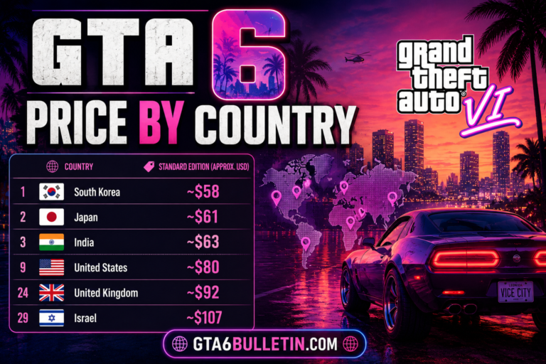 GTA 6 Price by Country