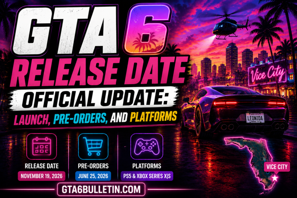 GTA 6 Release Date Official Update, Price, Pre-Orders & Everythin