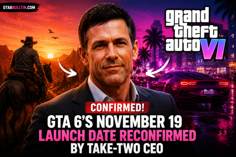 GTA 6's November 19 Launch Date Reconfirmed by Take-Two CEO